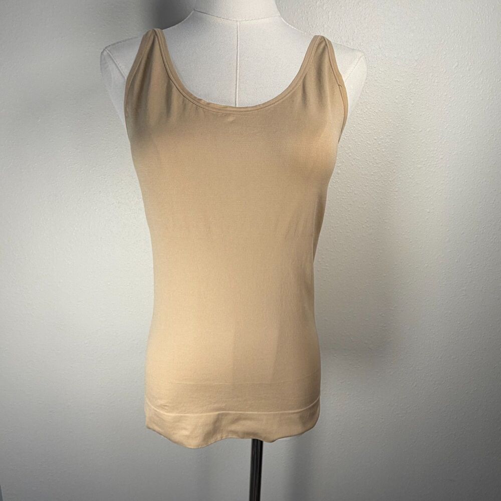 Cacique Slimmer Tank Beige Shapewear Camisole Stretch Size 14/16